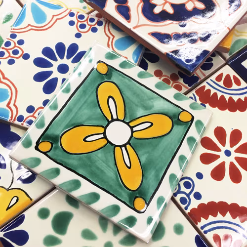 ボウクスのハンドメイドMEXICAN TILEタイルを使った空間