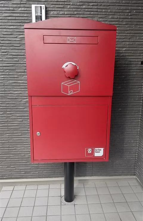 宅配ボックス Brizebox Large ボルドー:ポール施工